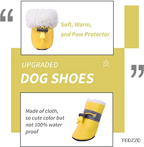 Sapatos de cachorro teozzo para botas de neve de cães de inverno e protetor de pata botas de estimação