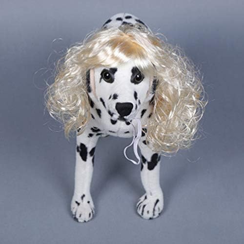 Popetpop adoráveis ​​perucas de gato de cães, fantasias de cães de cosplay engraçadas, suprimentos para