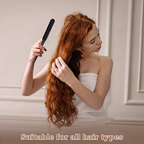 Escova de peruca sintética, pincel de cabelo de 3 pacote 3 linhas pincel de arame de arame preto pincel deslocamento