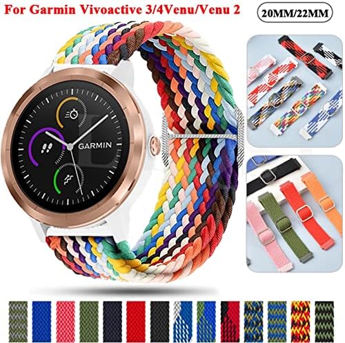 Banda de relógio inteligente anzoat para Garmin Vivoactive 3/4 Venu 2/Forerunner 645 245 158 745 Straping