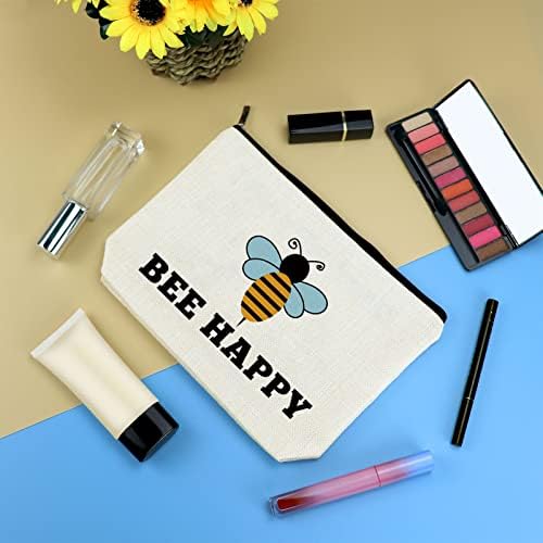 Presentes de bolsa de maquiagem com tema de abelha para mulheres Presentes de amante da abelha