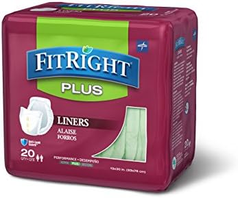 Fitright Plus Liners, Heavy Absorvency, 13 x 30, 4 pacotes de 20