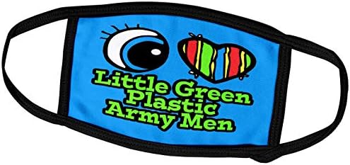 3drose olho brilhante coração eu amo pequenos homens de exército de plástico verde - coberturas de rosto