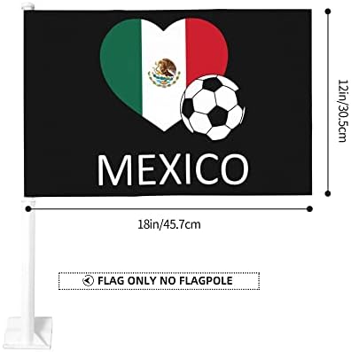 Amor bandeira de carro de futebol de futebol mexica