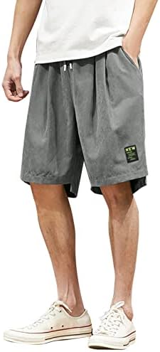 Calça capri de ubst masculina calça japonesa calça casual solta verão com bolsos elásticos de cordão elástico