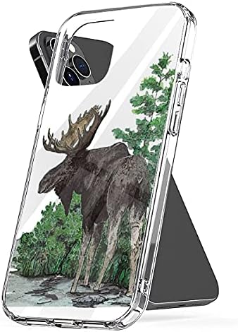 Capa de telefone compatível com iPhone Samsung Moose 13 Aquarela 8 7 x xr 11 12 Pro Max SE 2020 14 Acessórios