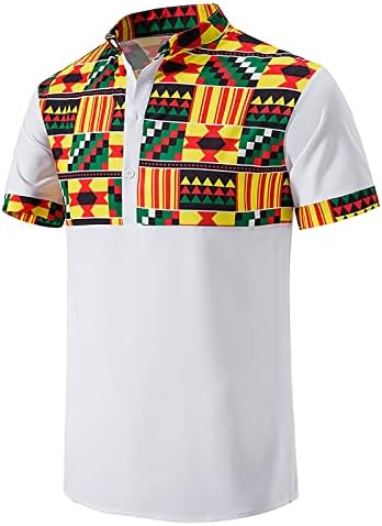 Wenkomg1 camisetas de camisetas de estampa africana masculina masculina Tops de suma no verão
