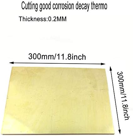 Indústria de chapas de bronze H62 GOONSDS espessura da folha de experimentos DIY 0,2 mm, largura 300 mm/11,8