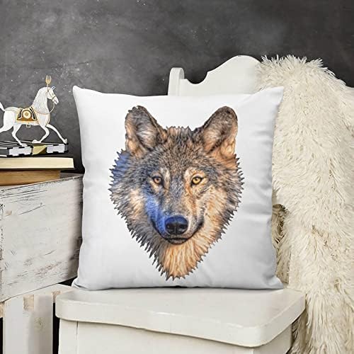 Big Wolf Head Trow Pillow Capas conjunto de 2 estojo de almofada para sofá de sofá -brasão de fronhas decorativas