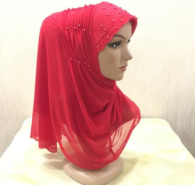 Mulheres muçulmanas MSBRIC Hijab Islâmico Lenço Mulher Cap premiá -los com lindas rendas de miçangas