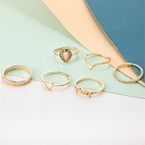 Anéis ocidentais para mulheres diamante 6 coração