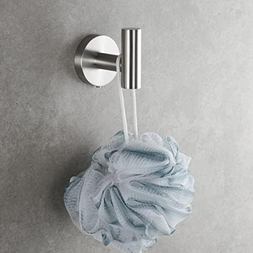 Tecmolog escovado níquel toalha de gancho de parede montagem em aço inoxidável porta -banheiro suporte