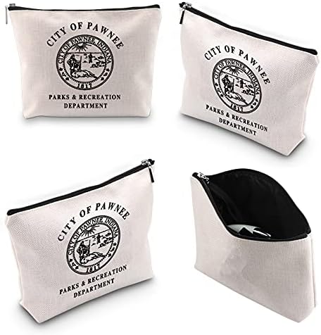 Programa de TV WCGXKO inspirou Gift City of Pawnee Parks e Rec Department Zipper Bolsa Makeup Bag para fãs