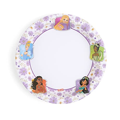 Feliz para as crianças Princesa Disney 8,5 ”pratos de papel | Placas de papel da Princesa da Disney, Placas de lanche para crianças | Placas de papel para crianças para uso diário, placas de papel de 8,5 ”40 ct