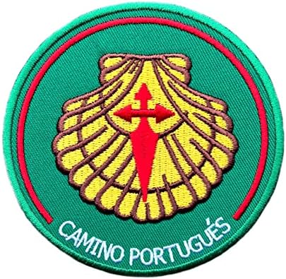 Camino Portugal Patch bordado Ferro / Sew On Badge Applique Travel Walk Trek Portugues