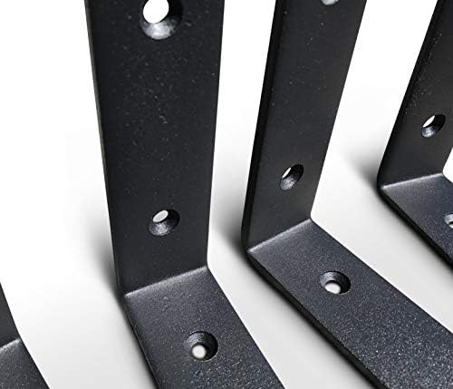 Suportes de parede de metal pesado: suporte de aço rústico de 6 x 6 polegadas para pendurar prateleiras