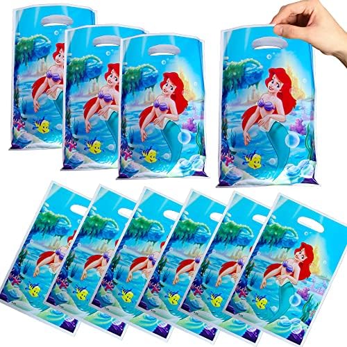 30pcs Little Mermaid Birthday Party Gift Bags Sacos de doces Bolsas de boa sereia de festas de aniversário