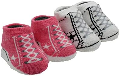 Converse One Star Infant Booties Socks-2 Pack