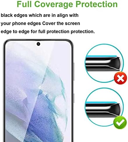 2 Pacote de protetor de tela de vidro temperado de borda a ponta compatível com a Samsung Galaxy A53/A52/A51 5G