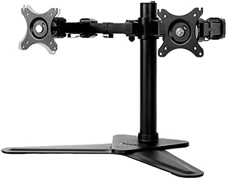 Monitore o suporte do monitor duplo do braço, suporte livre de mesa em pé para 2 monitores de até 30 polegadas,