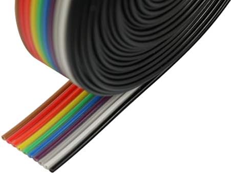 RisingsaPlings 10p 9,8 pés 3 metros 10 arame cabo de fita de arco -íris de 1,27 mm para conectores de