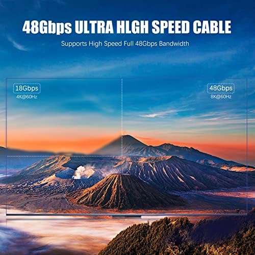 DIGCOOL 8K Cabo HDMI 3,3 pés/1m, HDMI 2.1 Cabo de alta velocidade 48 Gbps 4k a 120Hz 8k@60Hz, Dolby
