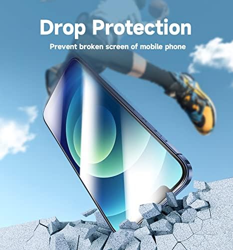 Magic John 2 2 Pacote para iPhone 12/iPhone 12 Pro Protetor de tela de vidro temperado de 6,1 polegadas, instalação de eliminação de poeira automática, bolha livre de bolhas, HD Clear, fácil instalação