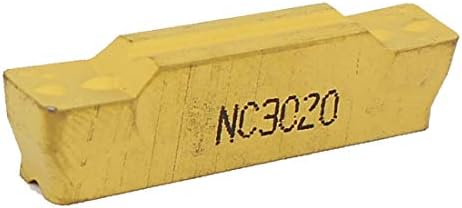 X-DREE NC3020 CNC Grooving Carbide Inserir amarelo para aço inoxidável (NC3020 CNC Ranurado Ranurado