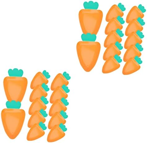 PretyZoom 24 PCs Candas de férias Pratos de talheres descartáveis ​​Cenouras Cenouras Sobremesa Dinnerware