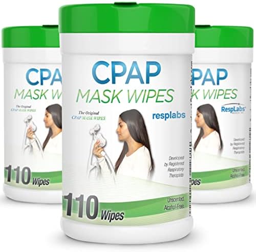 RESPLABS CPAP Mask Wipes - Limpador de CPAP para todas as máscaras, almofadas, suprimentos e acessórios,