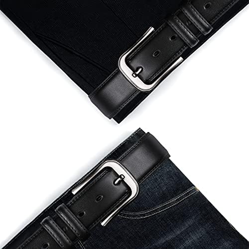 Symol Belt Men Men grande e alto cinturões de couro de 30-70in jeans jean trabalham cintos longos