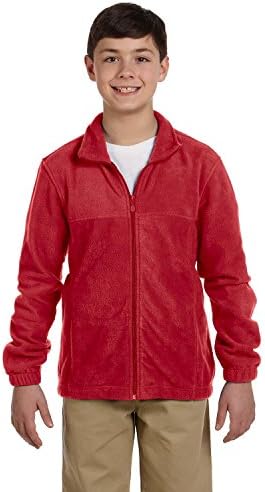 Harriton Youth Full-Zipper Polyester Fleece Pullover