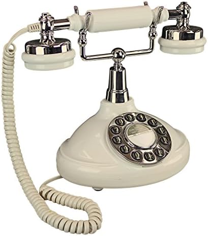 Design Toscano Brittany Neofone 1929 Rotário Retro Retro-Vintage Telefones decorativos, um tamanho, branco