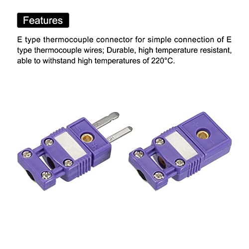 Meccanixity E Tipo de termopar conectores de arame feminino Adaptador feminino Adaptador de alta temperatura 220