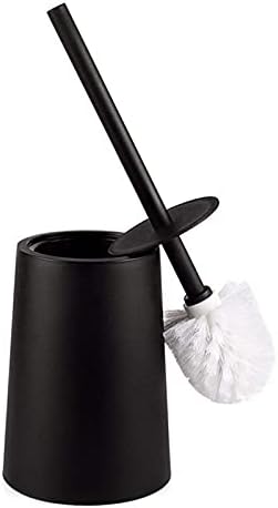 Escova de escova de vaso sanitário Novo escova de vaso sanitário com suporte preto para banheiros com tampa
