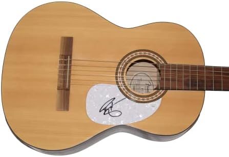 Riley Green assinou autógrafo em tamanho grande violão violão com James Spence Authentication