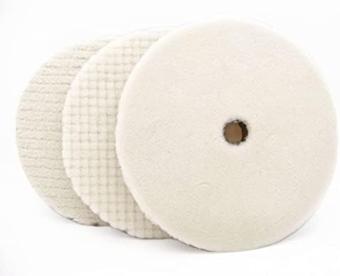 Simaxuancar 7 Paddas de lã para polimento de carro kit de cera grossa/média/fina para iate de iate de carro