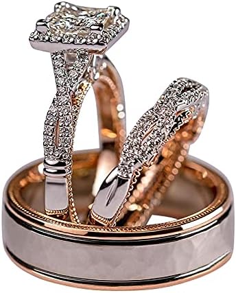 2023 New Ring Separation Rose Color Ring Ring Ring Gold Gollling Zircon Anéis de namorado anéis de