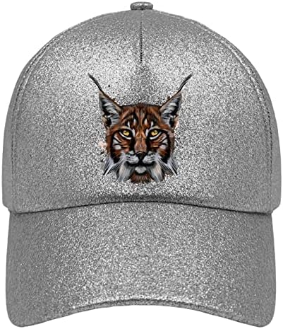 Caps de beisebol Lynx-Head Pai Cap para menino Chapéu vintage Ajustável espuma de glitter para presentes