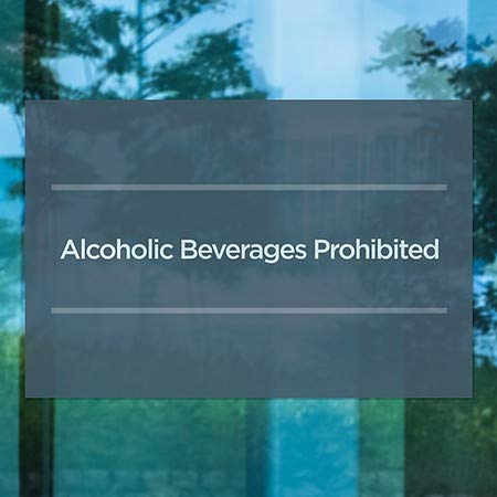 CGSIGNLAB | Bebidas alcoólicas proibidas -Marinha Básica Janela se apegando | 30 x20