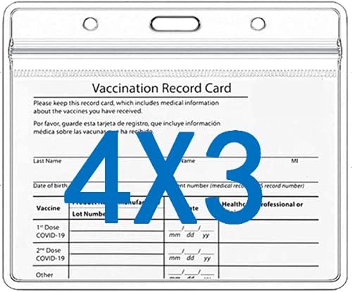 Protetor de cartão de vacinação CDC, 4x3 polegadas no porta -cartão de imunização, adequado para