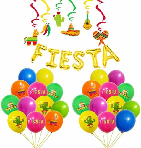 Fiesta balões de balões mexicanos balões mexicanos fiesta pendurada decorações de redemoinho para o México Fiesta,