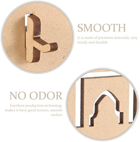 Calendários de contagem regressiva de madeira do advento do Ramadã aboofan eid Mubarak Ornamento de madeira