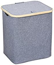 WPYYI Impermeável cesta de lavanderia dobrável com tampa com alça grande cesta de armazenamento