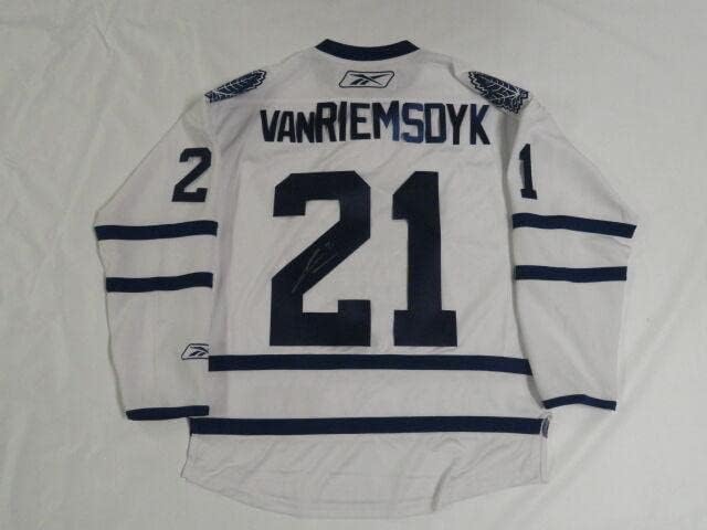 James van Riemsdyk assinou a camisa de camisa de leafs da Reebok Toronto Leafs - camisas autografadas da NHL