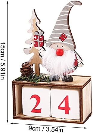 Calendário de Natal Old Man Ornament Ornament Wooden Ornament Calendar Countdown Ornament Wine Ornament