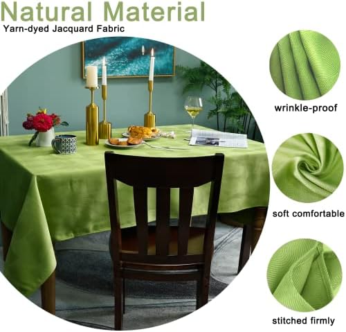 Toca de mesa de retângulo verde de Ziwuroad - mancha de 54 x 87 polegadas e toalha de mesa de poliéster