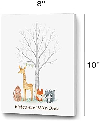 Tema Baby Gênero Revelar árvore de impressão digital com animais de safári, menino e menina Gênero Gênero Game
