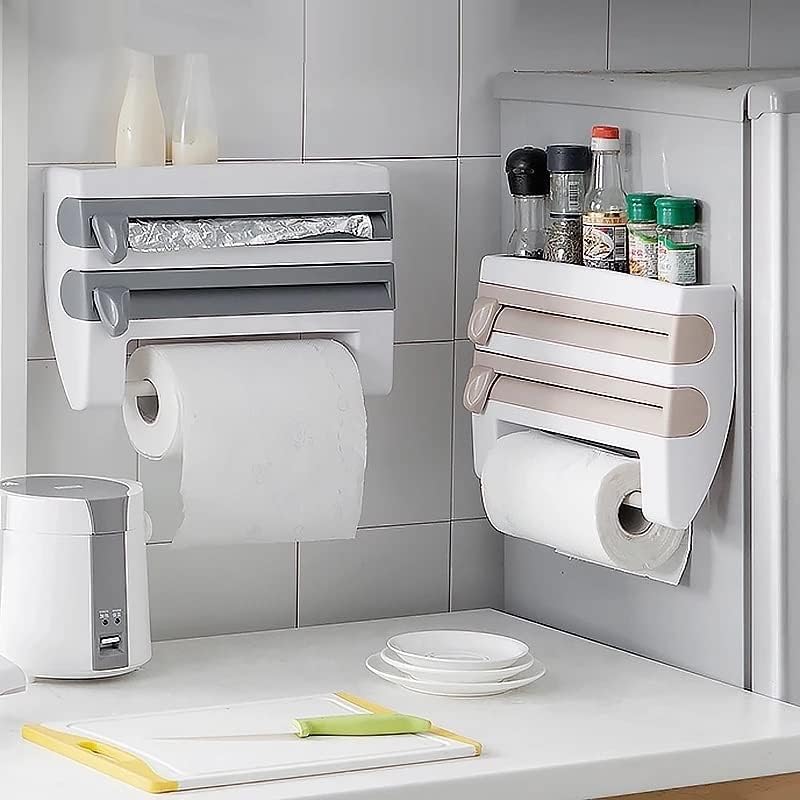 YGQZM Cozinha se apegar de papel alumínio de papel alumínio de papel de corte de cozinha Organizador