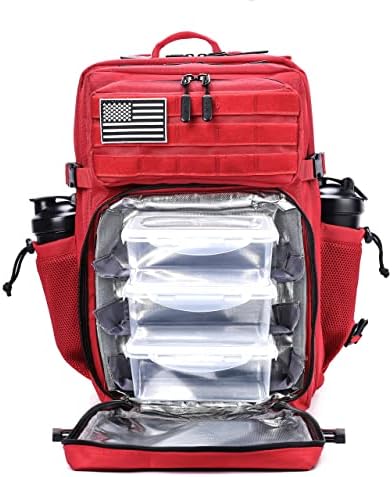 LHI Refeição Tactical Prep Backpack 45L Backpack de almoço mais frio com copo com titulares de copos
